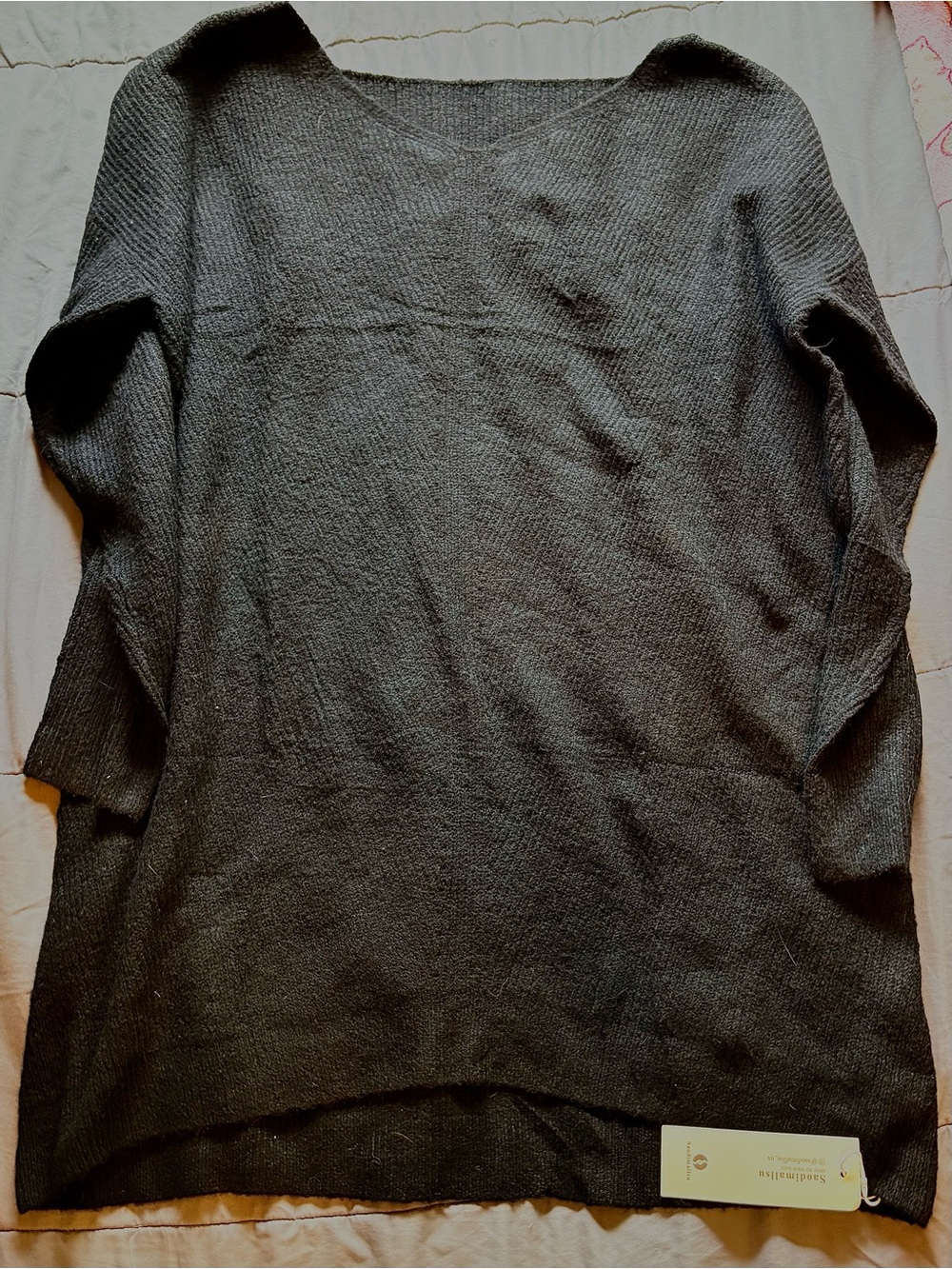Men's Crewneck Sweater in Dark Gray